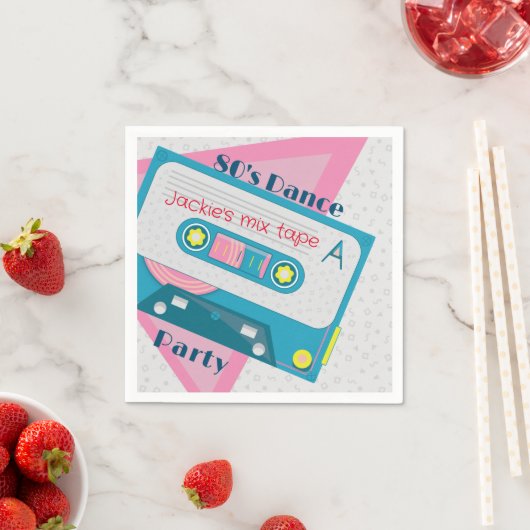 80s cassette retro  papier servet (Insitu)