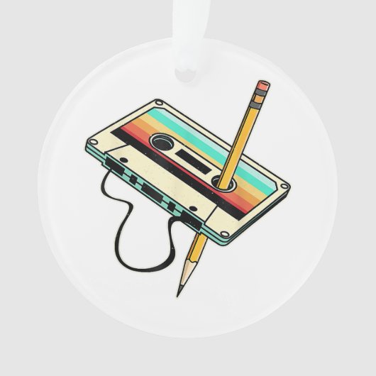 80s Cassette Tape Pencil 1980s Retro Vintage Throw (devant)