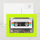 80s cassettebandje briefkaart (Voorkant / Achterkant)