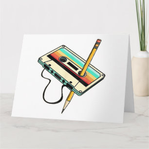 80s Cassettebandje Potlood 1980s Retro  Drow Kaart