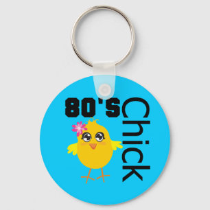80's chick sleutelhanger