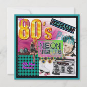 80s Collage Uitnodiging (Voorkant)