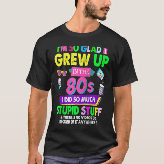 80s Dames Rave Outfit & 80s Festival Kostuum R T-shirt