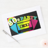 80s de Achtergrond van de Partij Rechthoekige Sticker (Envelop)