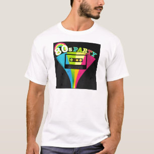 80s de Achtergrond van de Partij T-shirt