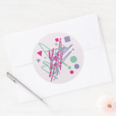 80s design tachtig splash medley art ronde sticker (Envelop)
