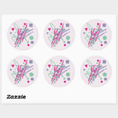 80s design tachtig splash medley art ronde sticker (Vel)
