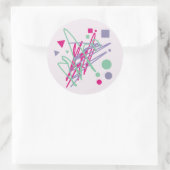 80s design tachtig splash medley art ronde sticker (Tas)