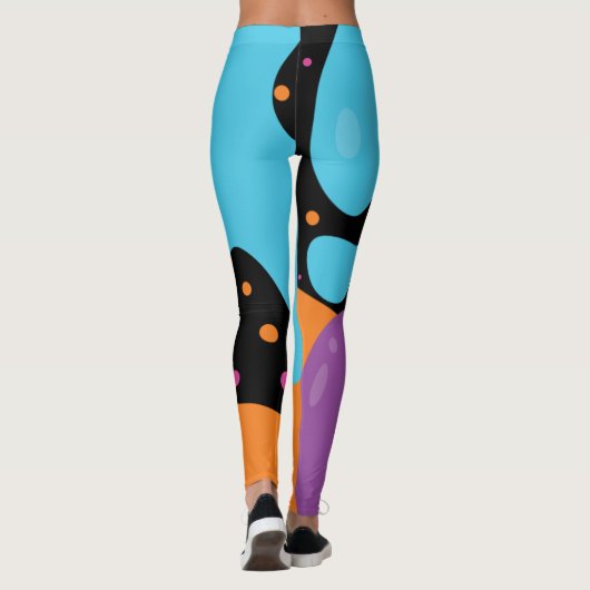 80s Dripping Slime Costume Halloween Leggings (Achterkant)