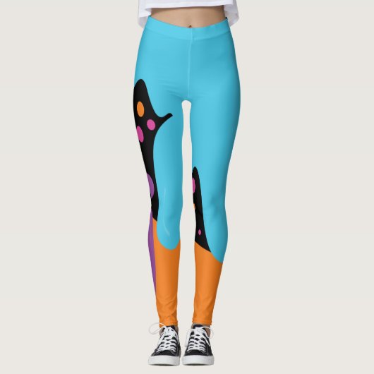 80s Dripping Slime Costume Halloween Leggings (Voorkant)