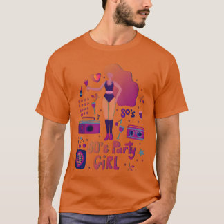 80s feest meisje zeg meisje vrienden t-shirt