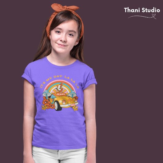 80s Flashback Retro Verjaardagsfeest Paarse T-shirt