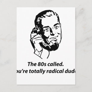 80s genoemd briefkaart