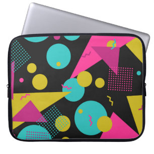 80s geometrisch naadloos patroon met memphis eleme laptop sleeve