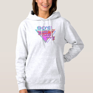 80s Goede viben retro roze geometrisch Hoodie