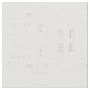 80s grafisch geometrisch patroon op witte verbindi stof