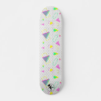 80s Grafisch Geometrische Ontwerpretro Polka Skateboard