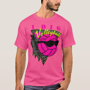 80's Ik graaf Volleybal Hot Pink Ball T-shirt