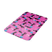 80s Katten Black Pink Geometric Memphis Pattern Badmat (Gekanteld)