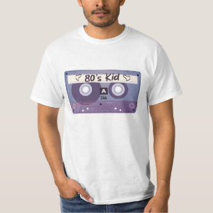 80s Kind Cassette taperedrempel Birthday T-shirt