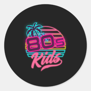 80s Kinder 1980  80s Lover 80s Costume Ronde Sticker