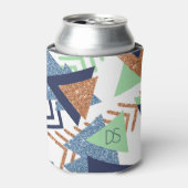 80s Kleur Abstract | Navy Roos Gold Mint Custom Blikjeskoeler (Blikje Voorkant)