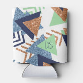 80s Kleur Abstract | Navy Roos Gold Mint Custom Blikjeskoeler (Achterkant)