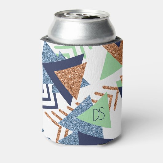 80s Kleur Abstract | Navy Roos Gold Mint Custom Blikjeskoeler (Blikje Achterkant)