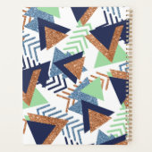 80s Kleur Abstract | Navy Roos Gold Mint Custom Planner (Achterkant)