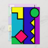 80s kleurenblok herstellen briefkaart (Voorkant / Achterkant)