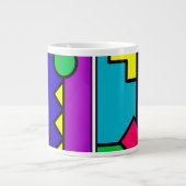 80s kleurenblok herstellen jumbo beker (Voorkant)