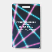 80s Laser VIP All Access Custom Concert Badge (Achterkant)