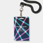 80s Laser VIP All Access Custom Concert Badge (Achterkant met lanyard)