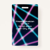 80s Laser VIP All Access Custom Concert Badge (Dos)
