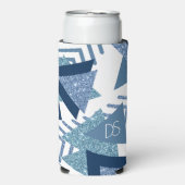 80s Luxe Abstract | Turquoise en Navy Monogram (Seltzer Voorkant)