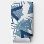 80s Luxe Abstract | Turquoise en Navy Monogram (Achterkant)