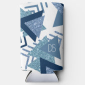 80s Luxe Abstract | Turquoise en Navy Monogram (Voorkant)