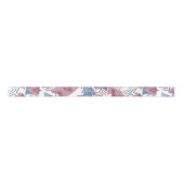 80s Maan Abstract | Dusty Mauve Roze en blauw Lint (Voorkant)