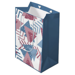 80s Maan Abstract Dusty Mauve Roze en blauw Medium Cadeauzakje