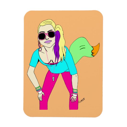 80s-meisje magneet (Verticaal)