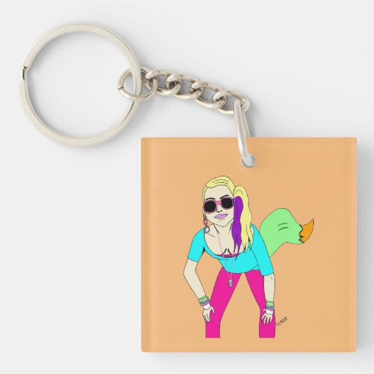 80s-meisje sleutelhanger (voorkant)