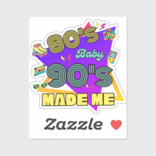 80s Meisjes Thema Eighties Sticker