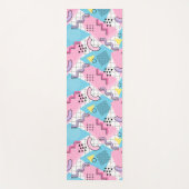 80's Memphis Actief Roze Lichtblauw Yogamat (Voorkant)