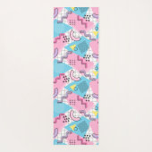 80's Memphis Actief Roze Lichtblauw Yogamat (Achterkant)