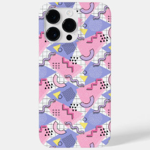 80's Memphis Active Pink Lila Case-Mate iPhone 14 Pro Max Hoesje