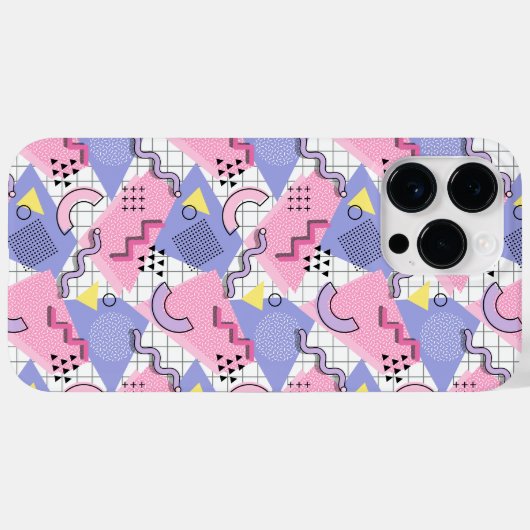 80's Memphis Active Pink Lila Case-Mate iPhone Case (Achterkant (horizontaal))