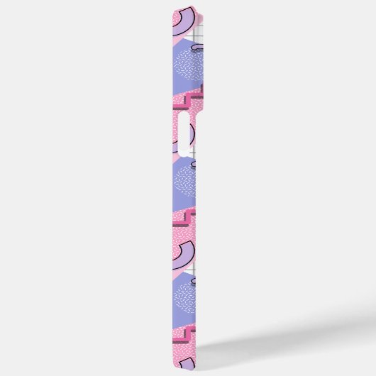 80's Memphis Active Pink Lila Case-Mate iPhone Case (Achterkant / Rechts)