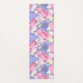 80's Memphis Active Pink Lila Yogamat (Voorkant)
