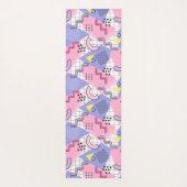 80's Memphis Active Pink Lila Yogamat (Achterkant)