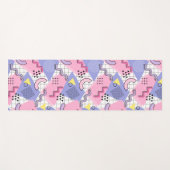 80's Memphis Active Pink Lila Yogamat (Voorkant (horizontaal))